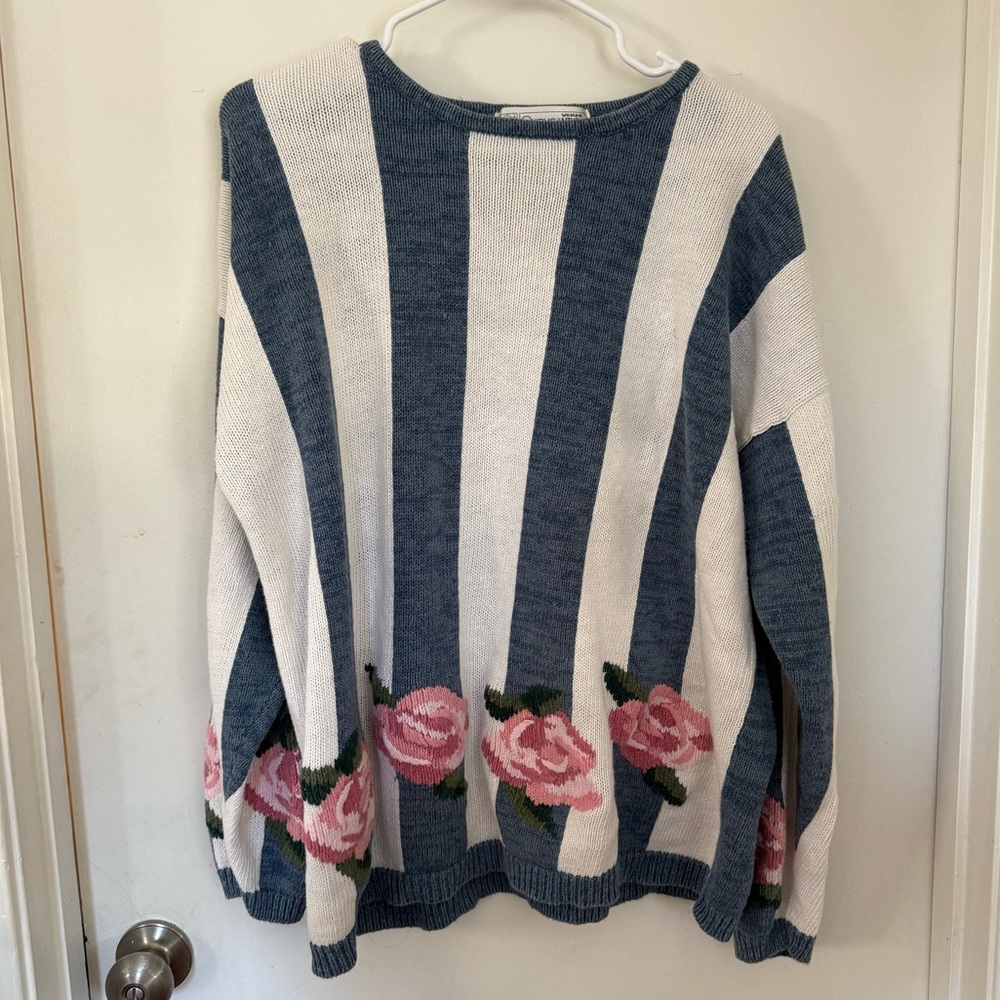 Vintage Floral Sweater